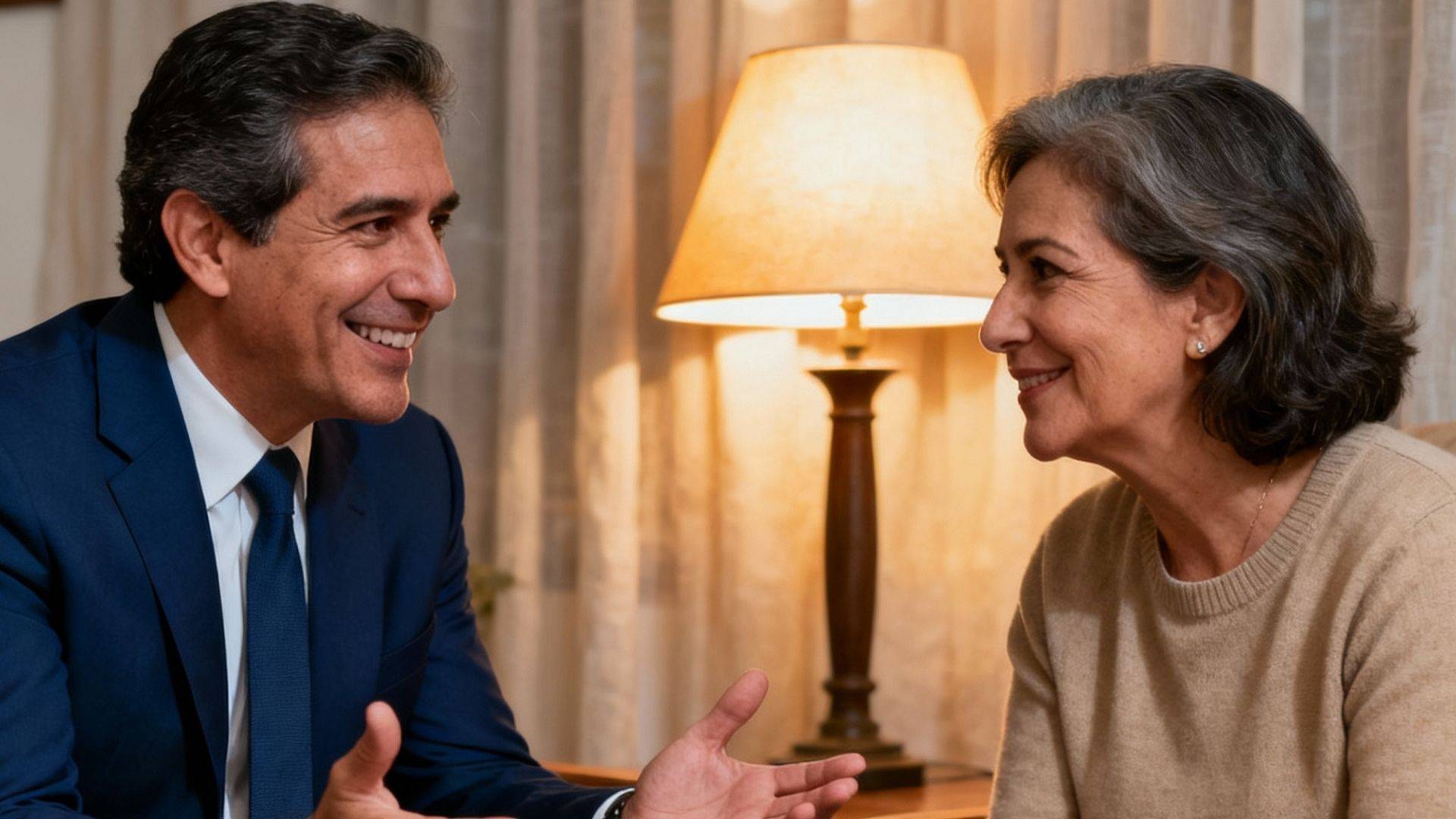 Profesional evaluando riesgos con gráficos, estilo realista exagerado